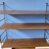 3 teak wall shelves, Nils Strinning 75 cm