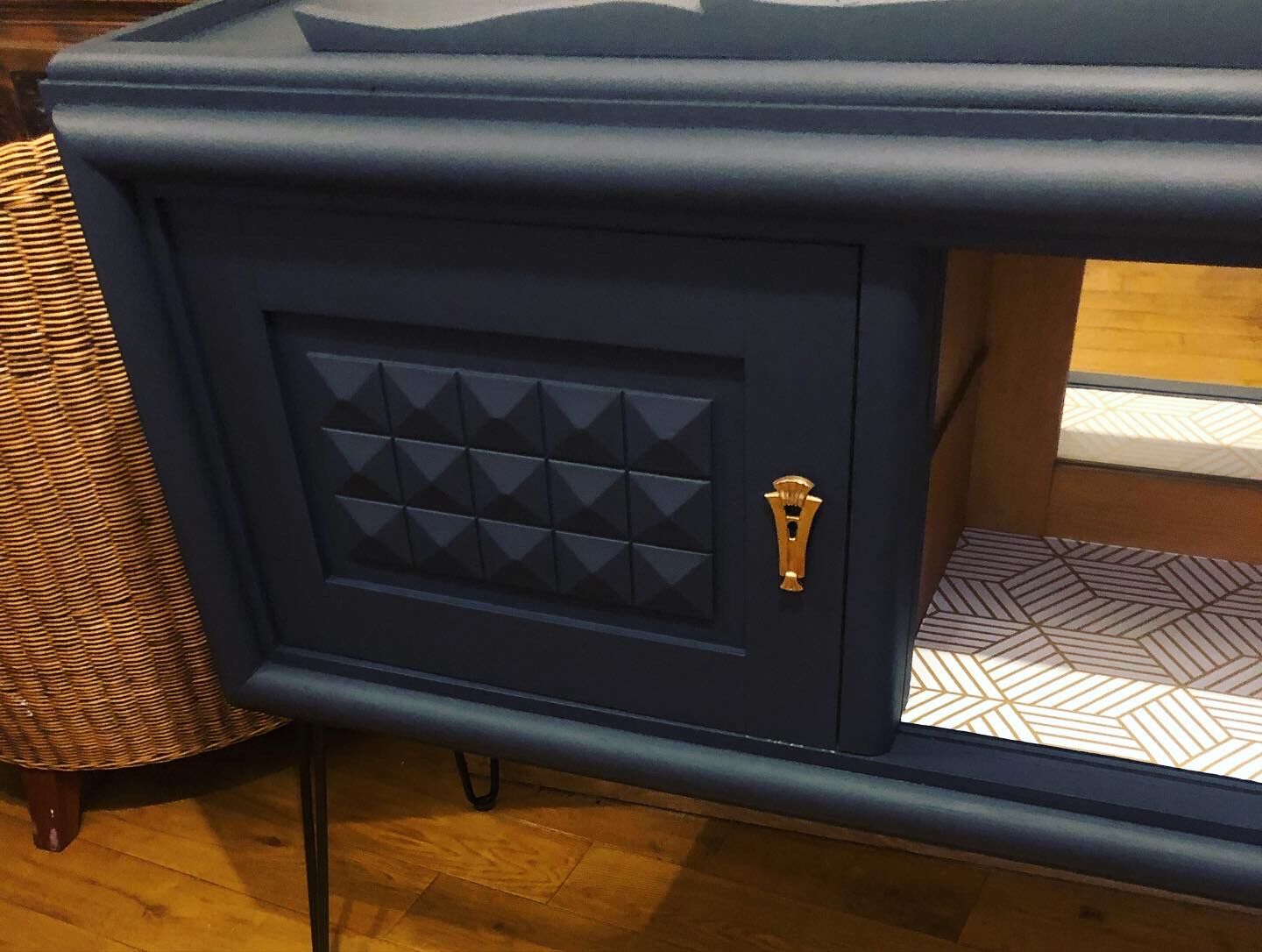 Art Deco blue sideboard