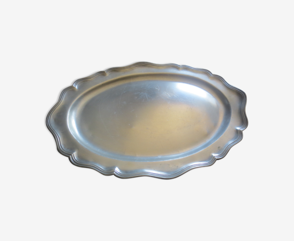 Plat ovale en étain