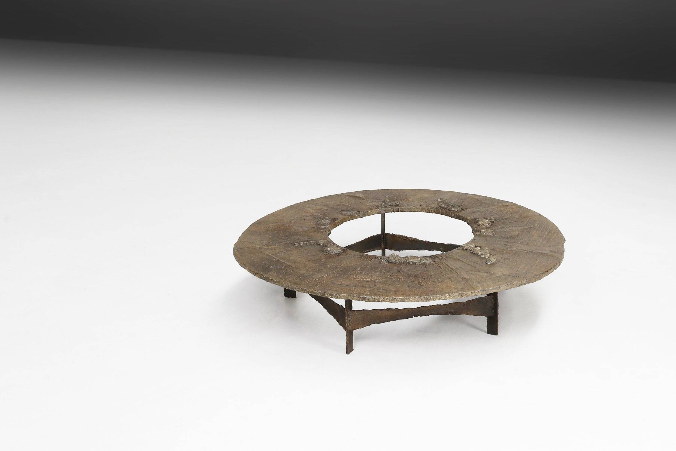 Early Coffee Table signed by Pia Manu, Belgium 1960s