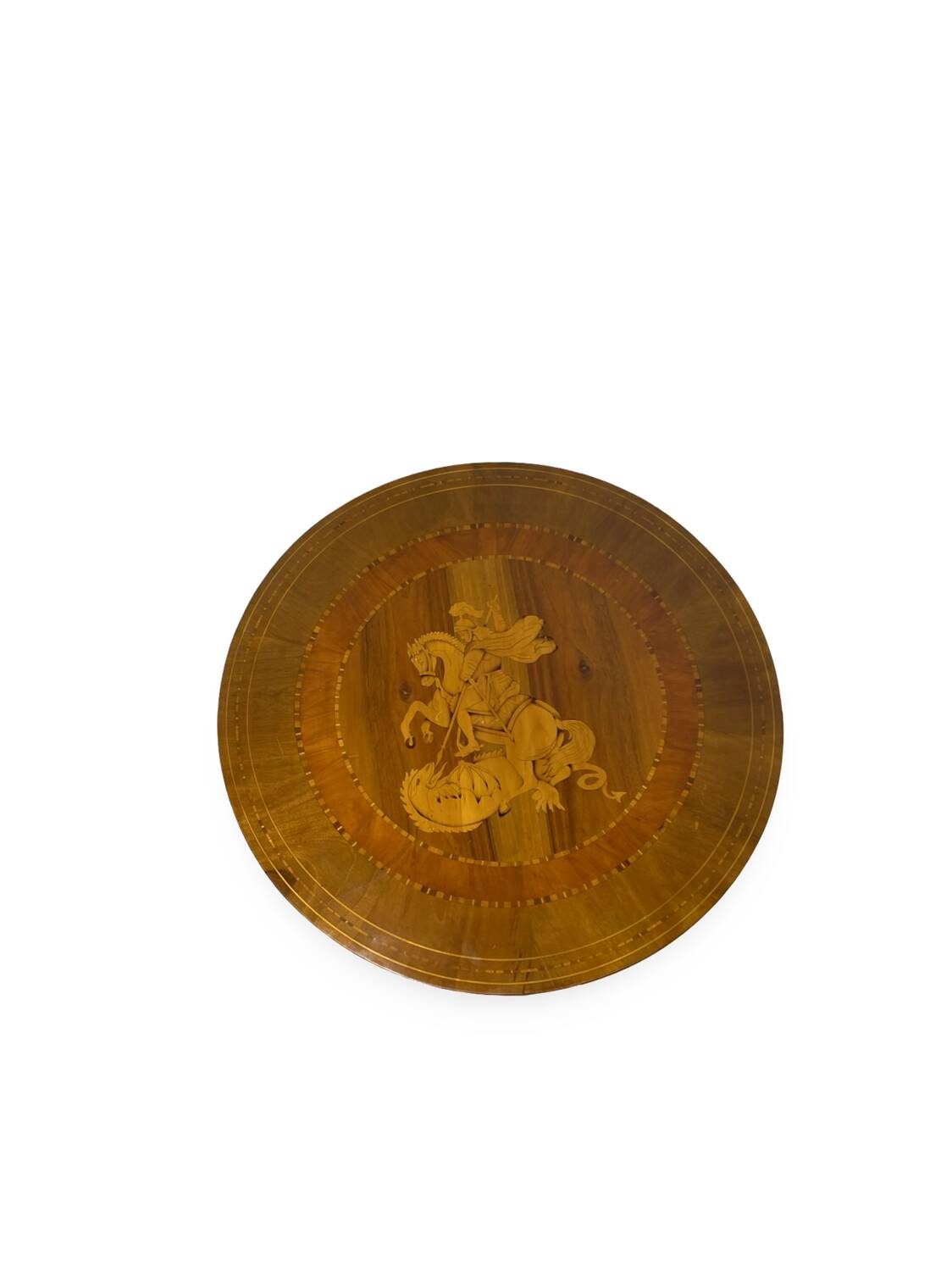 an antique Italian Sorrento occasional table top, from the 19th