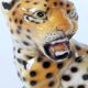 Porcelain leopard statuette, Ronzan, Italy, 1950s