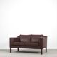 Set of 2 scandinavian leather sofas, 1970ss