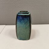Vase in several shades of blue, from Danish Stogo art pottery. Estimated 1970-1980s