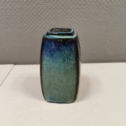 Vase in several shades of blue, from Danish Stogo art pottery. Estimated 1970-1980s