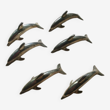 6 porte-couteaux vintage dauphin