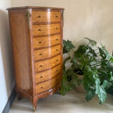 Rosewood weekly and curved marquetry on all three sides