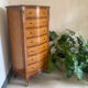 Rosewood weekly and curved marquetry on all three sides
