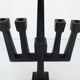 Brutalist candelabra in black forged steel 1950