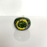 Vase / Soliflore en pâte de verre jaune – Début XXe