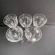 5 blown, cut and engraved crystal wine glasses