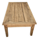 Antique low farmhouse table in beech wood