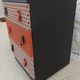 Vintage chest of drawers on wheels with three drawers in faux leather and fabric - Bouto