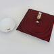 Paul Neuhaus wall lamp in red glass and chrome reflector
