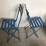 4 old folding chairs