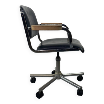 Fauteuil de bureau tubulaire noir