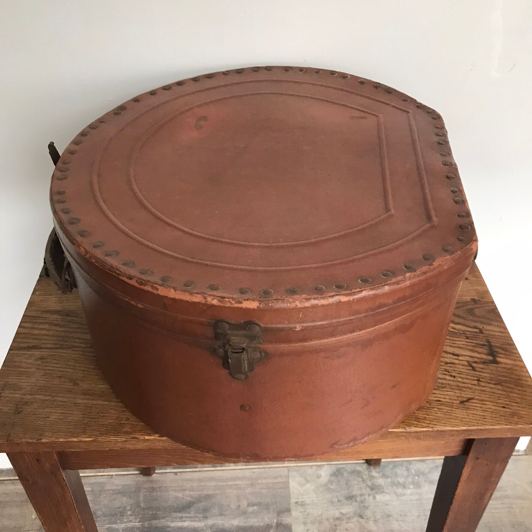 Vintage cardboard hat box
