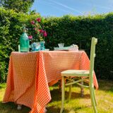 Set of 6 green patinated bistro chairs