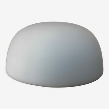 Ceiling lamp "half sphere" in white opaline 60s 70s