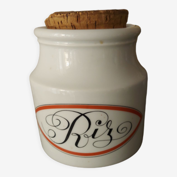 Rice pot in porcelain of Auteuil