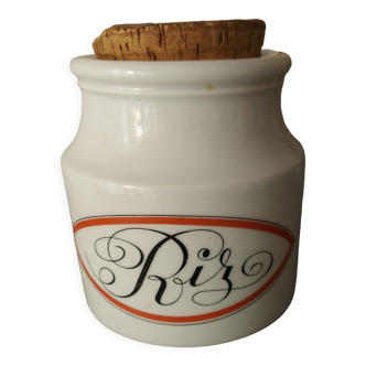 Rice pot in porcelain of Auteuil