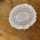 1 napperon au crochet, ovale, vintage ancien