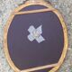 Oval mirror - wood and gilded stucco with decoration of