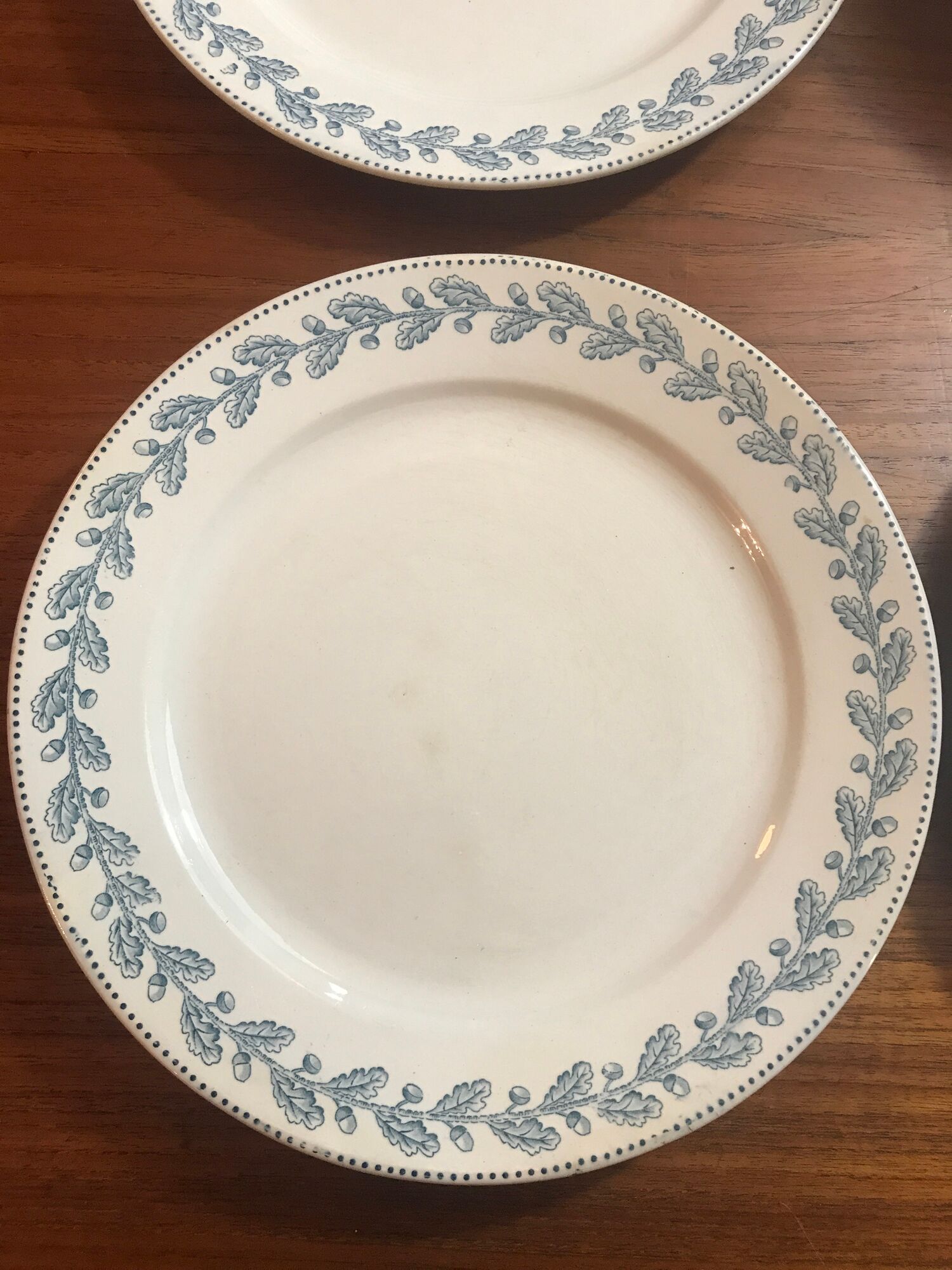 8 flat plates Terre de Fer Sarreguemines early 20th century