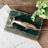 Dolphin in golden brass