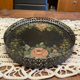Oval painted tin tray Napoleon III