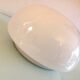 Half moon ceiling light in white opaline 60s/70s