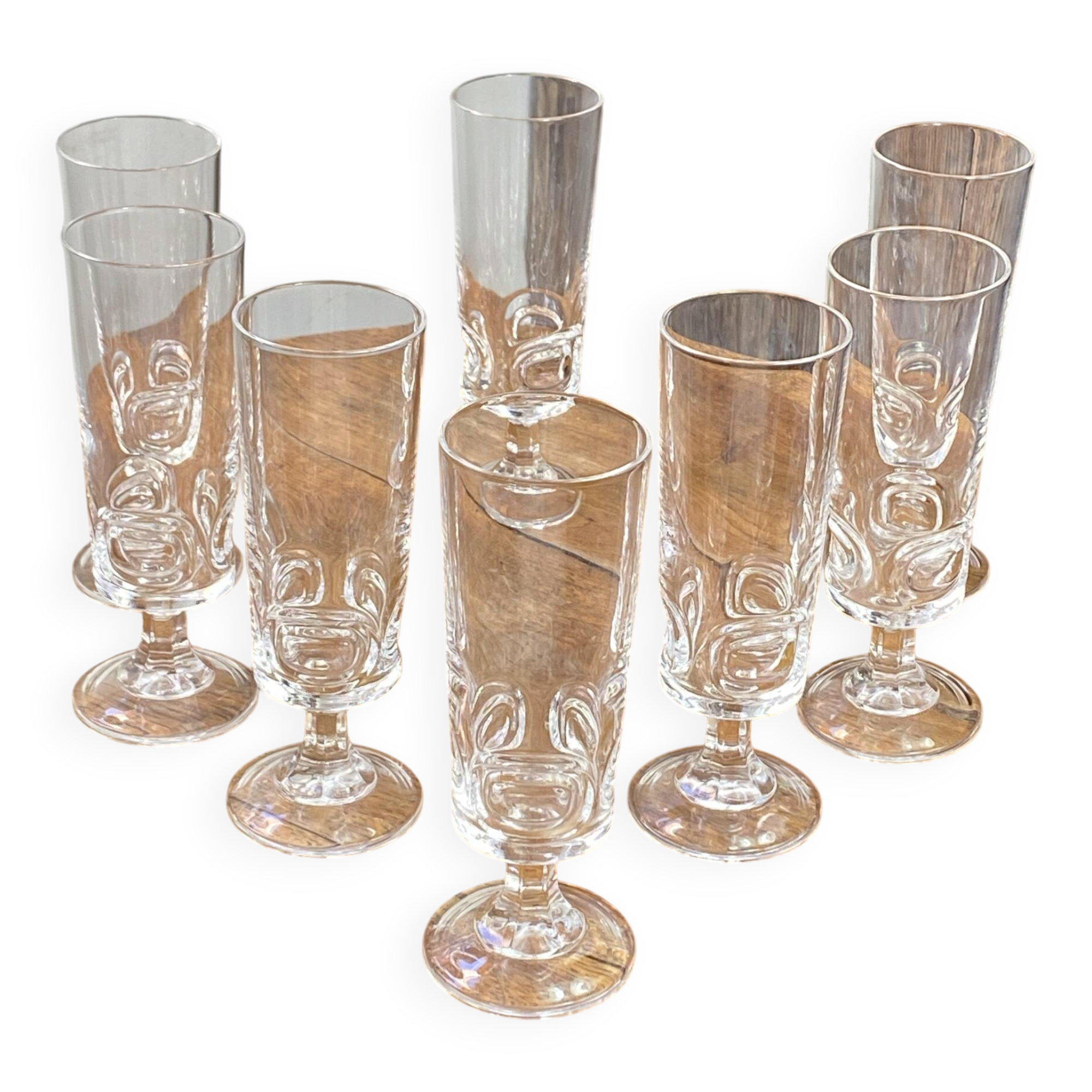 Flûtes à champagne graphique, Cristal d’Arques 