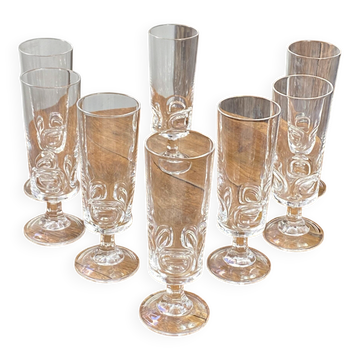 Champagne flutes graphic, Cristal d’Arques