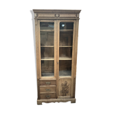 small oak display cabinet, 3 drawers