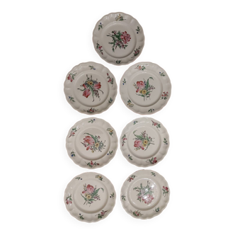 Lunéville earthenware, flat plates, Ket G, Reverbere