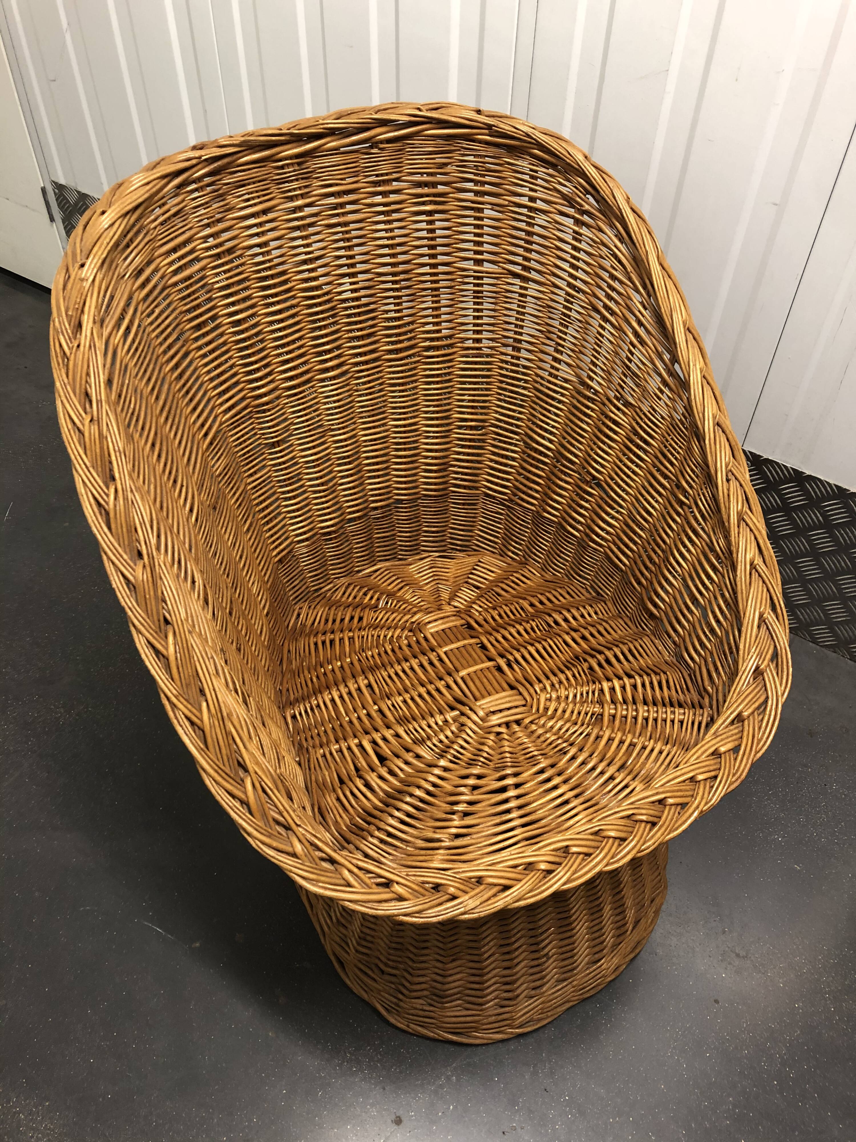 Rattan armchair around 1960
