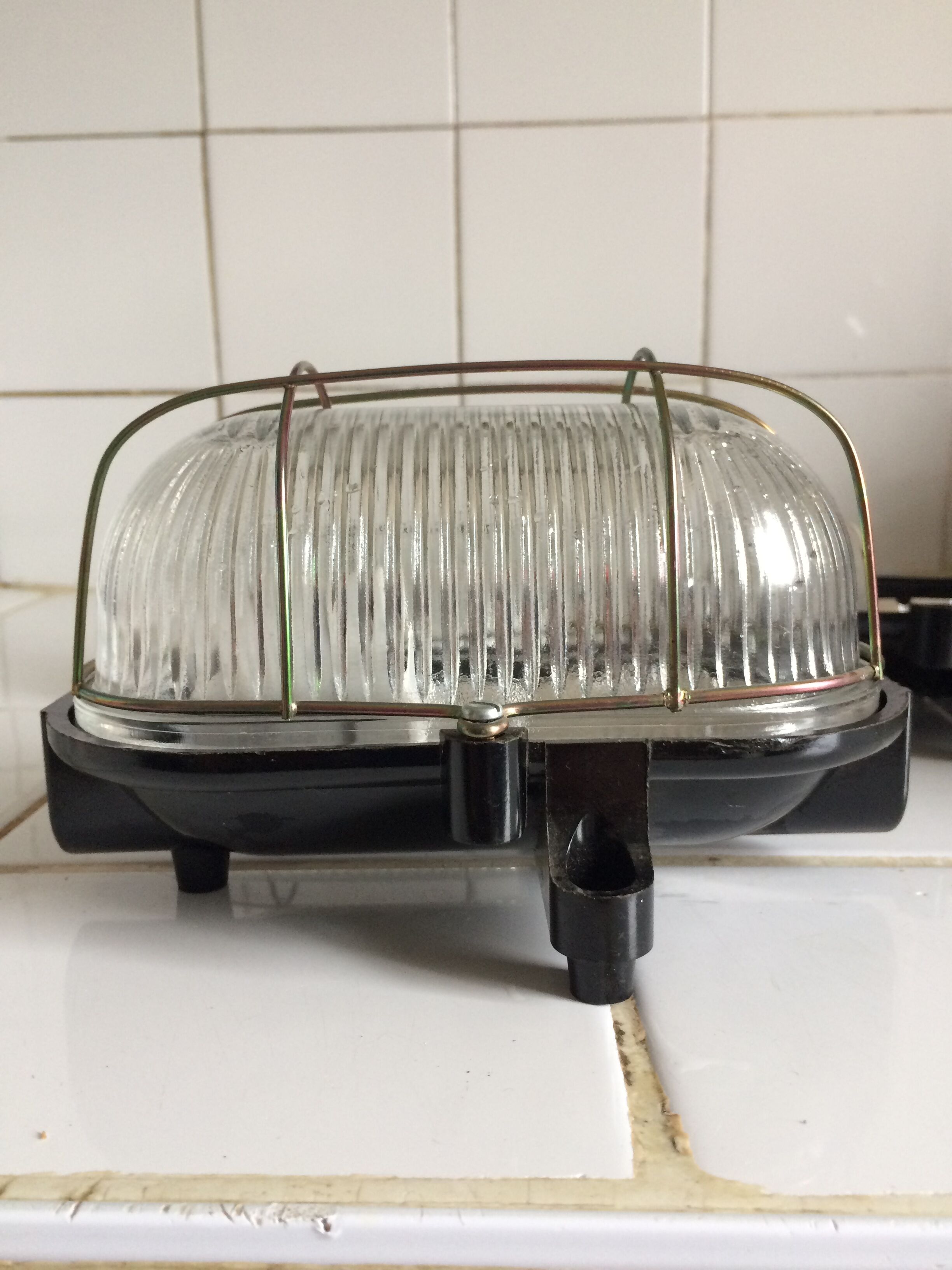 Lot of 2 industrial wall lamps