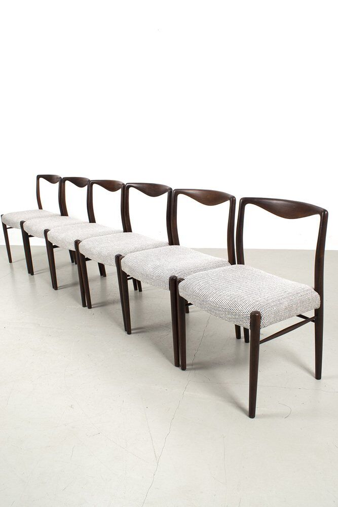 Chaises de salle à manger par Kai Lyngfeldt Larsen, ensemble de 6