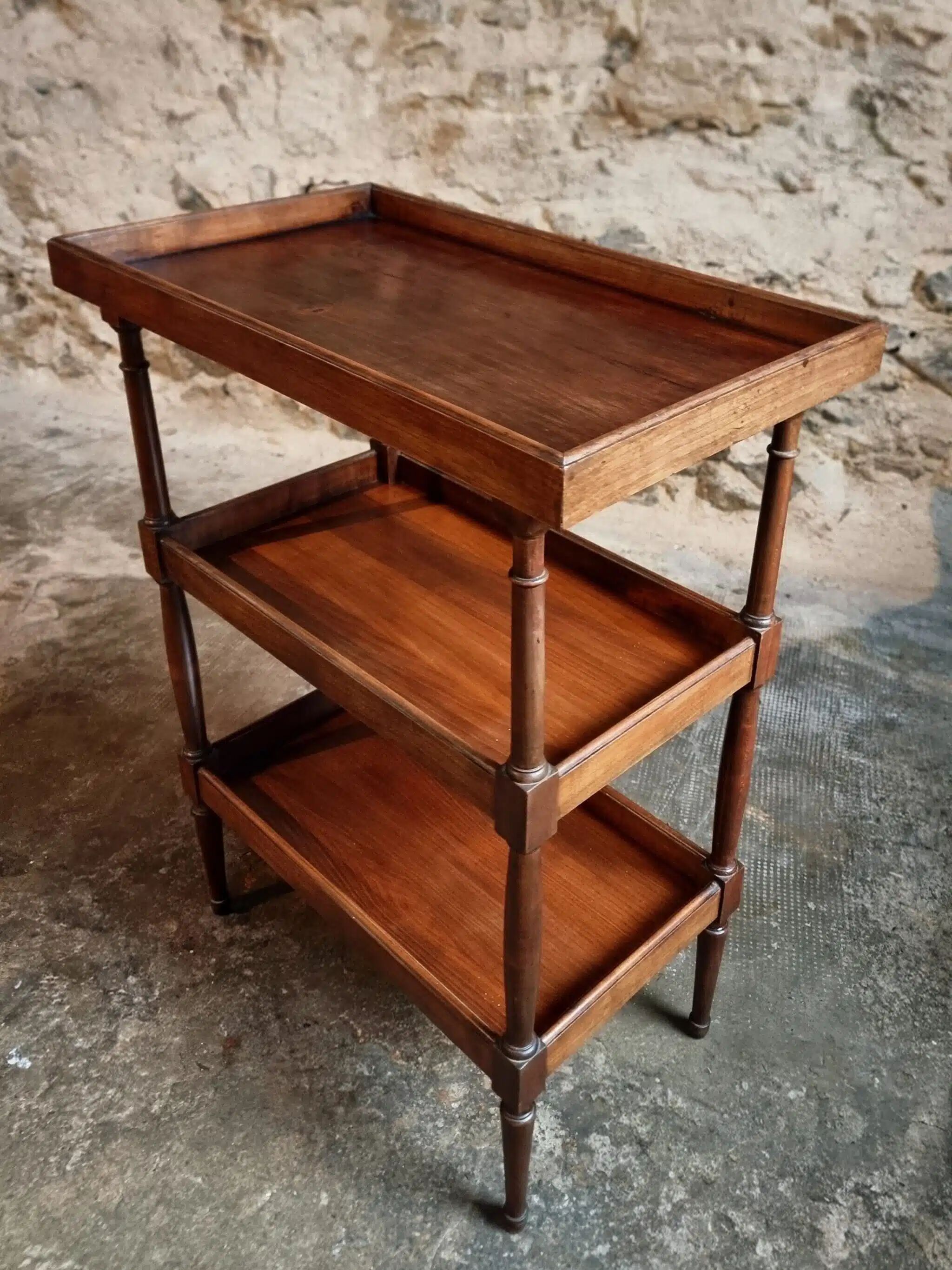 Vintage French shelf in cherry wood, 1920s.