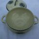 Ancienne soupière légumier faïence kg lunéville - monogramme p et décor rinceaux