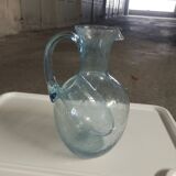Biot blown glass decanter with ice cube tank