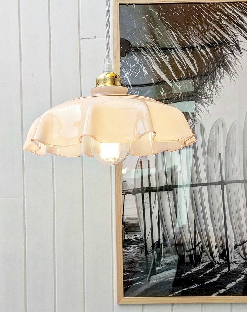 Vintage pink pendant light