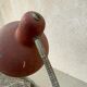 Vintage desk lamp 1950 Aluminor France red metal