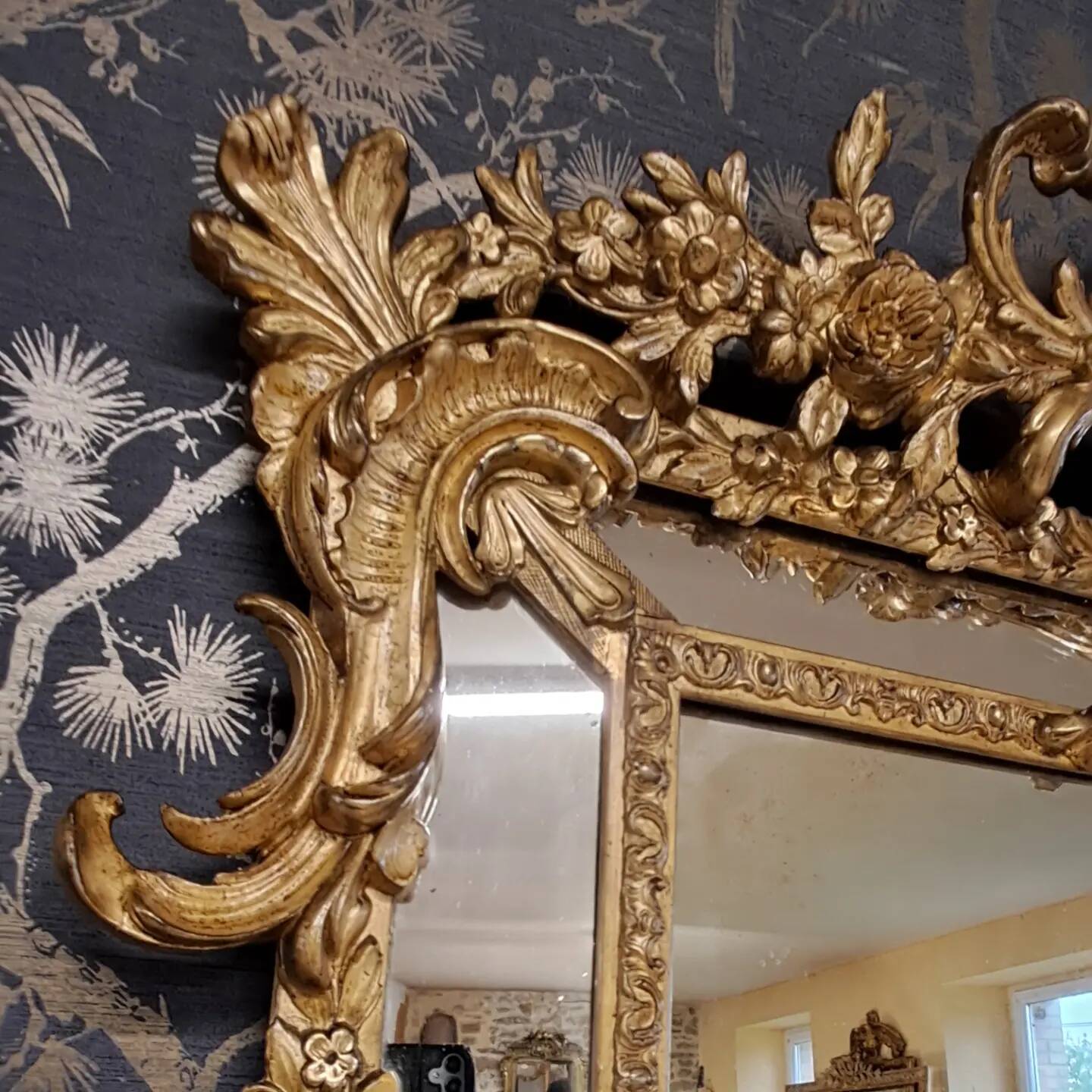 19th century mirror 177 x 114