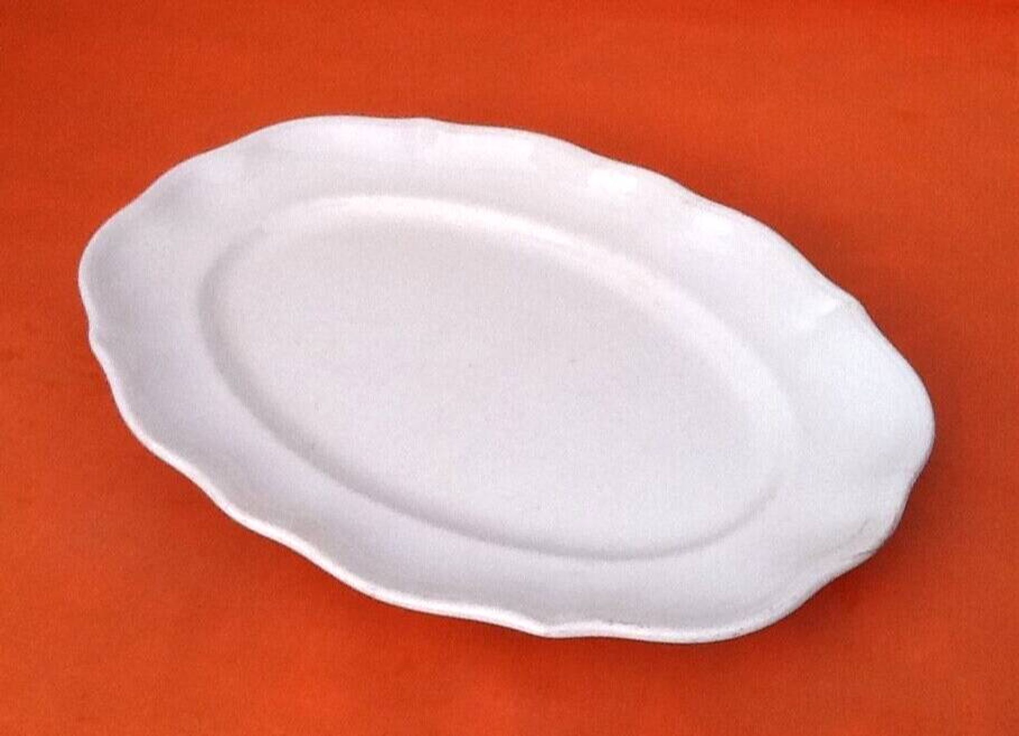 K&G (Keller & Guerin) Half-Porcelaine Lunéville Large polylobed serving dish late 19th century