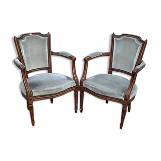 Pair of convertible armchairs