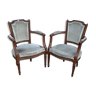 Pair of convertible armchairs