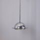 VINTAGE 1970S CHANDELIER IN CHROME-PLATED METAL AND GLASS, ITALIAN DESIGN