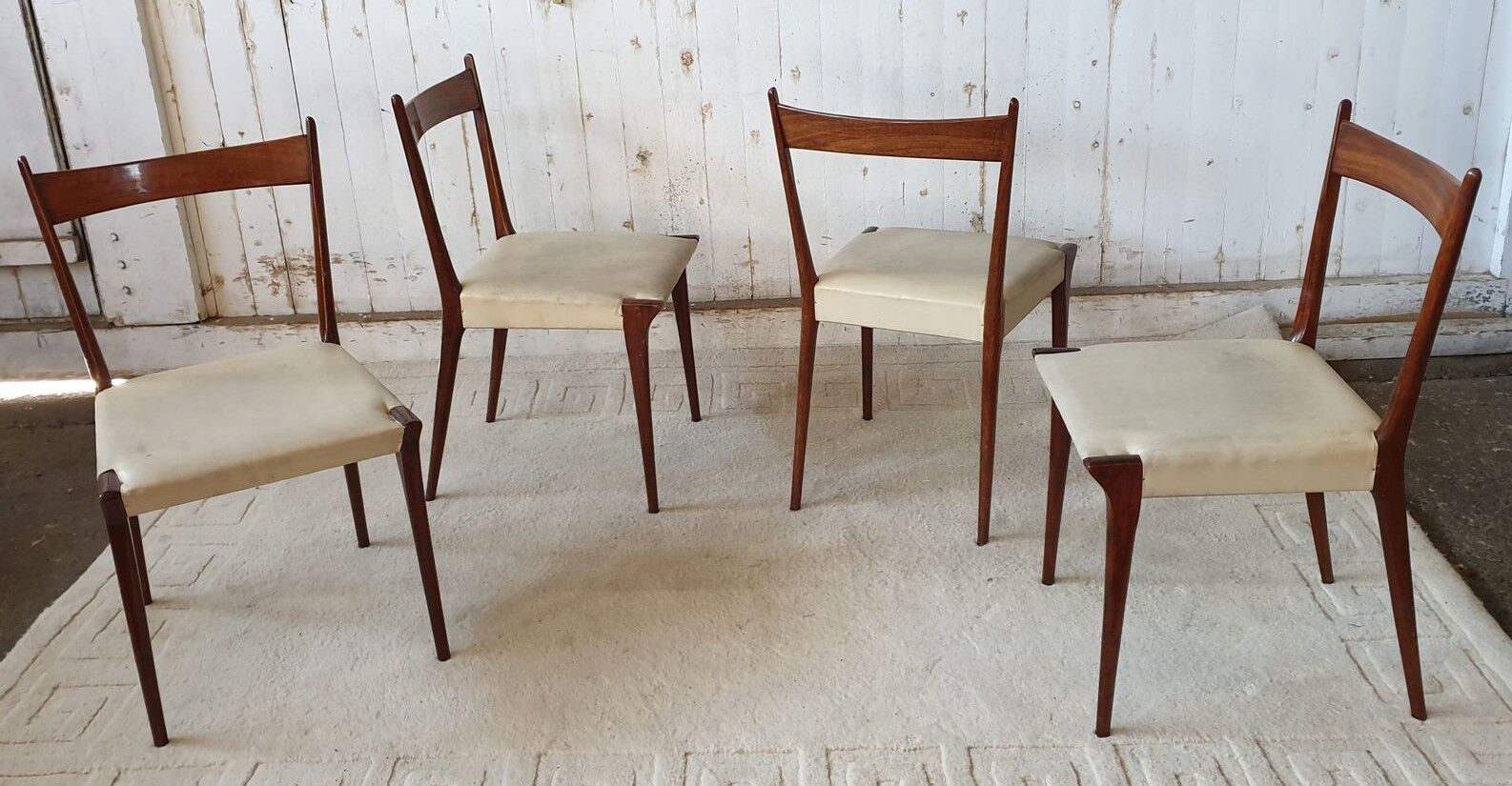 S2 teak dining chairs by Alfred Hendrickx for Belform 1960
