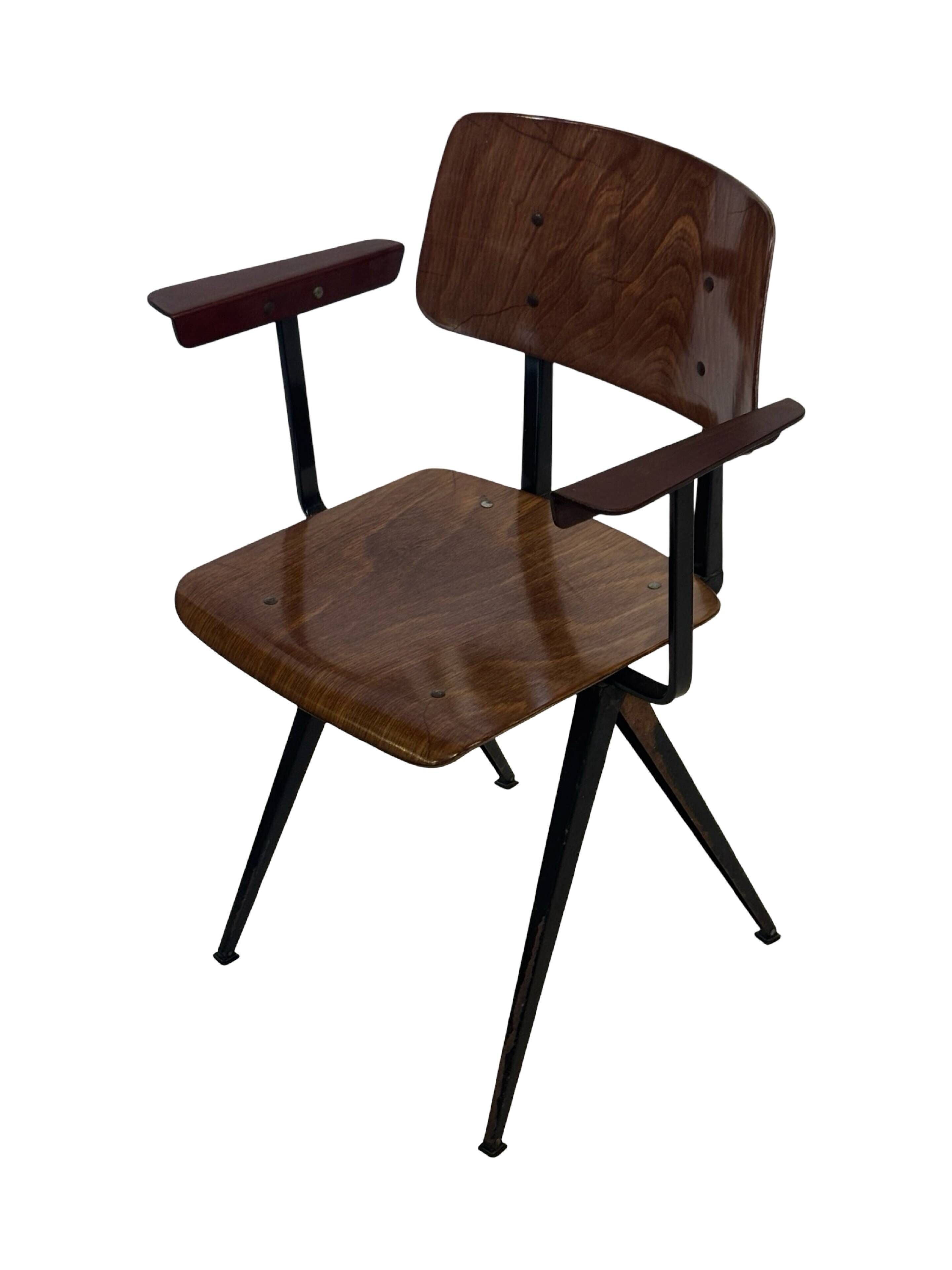 Vintage Galvanitas S16 chair with armrests, 1960 Netherlands Design